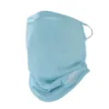 Eis-Seide Sonnenschutz Gesichtsmaske Nackengamasche atmungsaktiv Ohrschlaufe blau kühl - Himmelblau