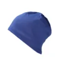 Bonnet slouchy bleu polyvalent en coton et tour de cou pour l'automne et l'hiver. - Bleu