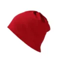 Bonnet slouchy rouge en coton doux pour automne et hiver, chaud et confortable au quotidien. - Rouge