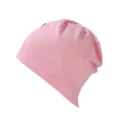 Bonnet slouchy rose en coton bonnet d'hiver chaud coiffe décontractée pour usage quotidien - Rose