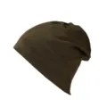 Détails du bonnet slouchy en coton, bonnet en tricot chaud automne hiver pour le quotidien. - Vert Militaire