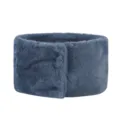Autumn winter faux fur neck warmer for men women warm plush solid color pull on scarf - Faux Rabbit Fur - Blue