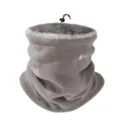 Scaldacollo in pile caldo invernale da uomo tinta unita sciarpa con coulisse regolabile - Grigio scuro