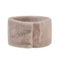 Gemütlicher Kunstkaninchenfell Halswärmer Winter Plüsch Schal weich Unisex einfarbig - Kaninchenfell-Imitat - Beige