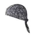 Detailansicht der Radkappe mit Paisley-Muster, atmungsaktives, schnelltrocknendes Material. - Einheitsgröße / Grau