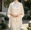 Beige Knit Hollow-out Tassel Shawl Cardigan Women Outerwear Variant Style Elegant Chic - Buckle Hollow Cardigan / Beige