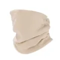 Detalle del tejido suave del cuello polar beige, mostrando la textura afelpada y el material. - Blanco Roto