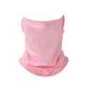 Rosa einfarbige Gesichtsmaske mit Ohrschlaufe Sonnenschutz atmungsaktiver Halsschutz - Rosa