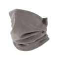 Braga de cuello de vellón vista de detalle, textura polar suave para deportes de invierno. - Gris