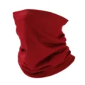Roter gestrickter Halswärmer Winter warme Gesichtsmaske falscher hoher Kragen Outdoor. - Rot