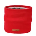 Scaldacollo in maglia foderato in pile rosso inverno termico neve antivento sciarpa tubolare - Rosso
