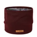 Scaldacollo in maglia bordeaux con spessa fodera in pile accogliente, sciarpa invernale. - Borgogna
