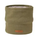 Scaldacollo in maglia foderato in pile invernale tinta unita sciarpa da sci outdoor caldo - Verde Tè