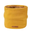 Scaldacollo in maglia invernale con fodera in peluche, ghetta gialla calda per il freddo. - Giallo