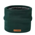 Scaldacollo in maglia foderato in pile verde scuro, morbida sciarpa termica invernale - Verde