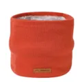 Scaldacollo invernale in maglia arancione, morbido copricollo foderato in peluche spesso. - Arancione