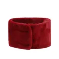 Autumn winter faux rabbit fur neck warmer solid color warm scarf for men and women stylish. - Faux Rabbit Fur - Red