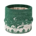 Kinderen Kerst Gebreide Nekwarmer Winter Verdikt Fleece Voering Groene Sjaal - Groen