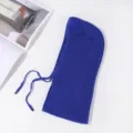 Hiver bleu roi tricoté cagoule écharpe à capuche avec cordon réglable cache-cou chaud d'hiver - Bleu foncé