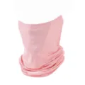 Masque facial de cyclisme en soie glacee rose, tour de cou de protection solaire respirant. - Rose