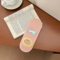 Nouvelles chaussettes bateau femme été style japonais doux mignon chien dessin animé invisible - Rose