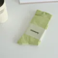 Chaussettes mi-hautes unies pour femmes, chaussettes en coton doux et respirant pour le quotidien. - Taille unique (chaussettes en vrac sans bandeau) / Vert Herbe