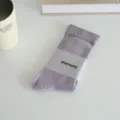 Chaussettes mi-hautes unies pour femmes style slouch en violet Morandi, douces et confortables. - Taille unique (chaussettes en vrac sans bandeau) / Violet Taro