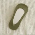Chaussettes invisibles pour femmes, fines et respirantes, ete anti-derapantes en silicone. - Taille unique / Vert matcha