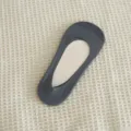 Chaussettes invisibles femme gris foncé, socquettes courtes antidérapantes silicone été. - Taille unique / Bleu gris