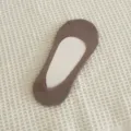 Women's thin invisible boat socks breathable summer non-slip silicone low cut liner socks - One Size / Taro Purple