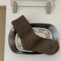 Chaussettes epaisses d'hiver en eponge marron pour hommes, confortables et chaudes au quotidien. - Taille unique / Café