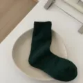 Chaussettes éponge d'hiver épaissies pour hommes, chaussettes longues chaudes vert foncé - Taille unique / Vert