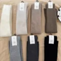 Chaussettes hautes bouclette épaisses hiver longues cuisse chaud bas plusieurs couleurs dispo - Taille unique / Blanc Avoine