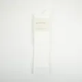 Mujeres calcetines largos blancos hasta la rodilla color sólido rayas verticales algodón - Talla única / Blanco