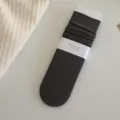 Chaussettes slouch unies côtelées femme automne hiver décontractées coton mi-mollet - Taille unique / Gris foncé