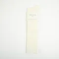 Knee-high ribbed cotton socks for women, solid color casual long hosiery, spring and summer wear. - One Size / Cream White