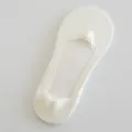 Women's ice silk shallow low-cut invisible boat socks summer thin anti-slip white - One Size / White