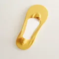 Women's yellow invisible boat socks, shallow low-cut summer thin silicone non-slip socks. - One Size / Yellow