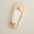 Women skin-colored invisible boat socks, summer thin ice silk low-cut anti-slip short socks. - One Size / Nude