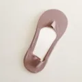 Women's ice silk invisible boat socks, summer thin low-cut non-slip short socks soft and comfortable - One Size / Taro Purple