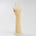 45 cm femmes gants longs en dentelle sans doigts protection solaire style vintage - Taille unique rallongée 45 cm (emballage sur carte) / Kaki
