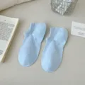 Light blue dopamine short socks, summer thin cotton ankle socks, comfortable and anti-slip. - One Size / Light Blue