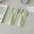 Dopamine color women short socks spring summer thin invisible cotton ankle socks green - One Size / Light Green