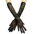 Halloween gothique noir dentelle toile d'araignée manches longues maille protection solaire - Digt Complets / Doigts Complets Noir