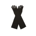 Gants de fête longs et extensibles noirs, accessoires élégants de costume d'opéra variante. - Taille unique / Noir