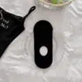 Chaussettes invisibles noires pour femme, design d'été fin respirant antidérapant. - Taille unique / Noir