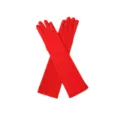 Gants longs extensibles rouges pour femmes, accessoires de costume de fête élégants, 53cm. - Taille unique / Rouge