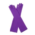 Lila lange Stretch Handschuhe für Party Performance und elegante Abendkleid Accessoires. - 43cm / Lila
