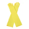Gants extensibles jaunes longs, accessoires de performance de costume de soirée unis. - 43cm / Jaune