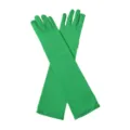 Einfarbige Milchseide Stretch lange Handschuhe Damen Party Performance Abendkleid Accessoires - 43cm / Grün